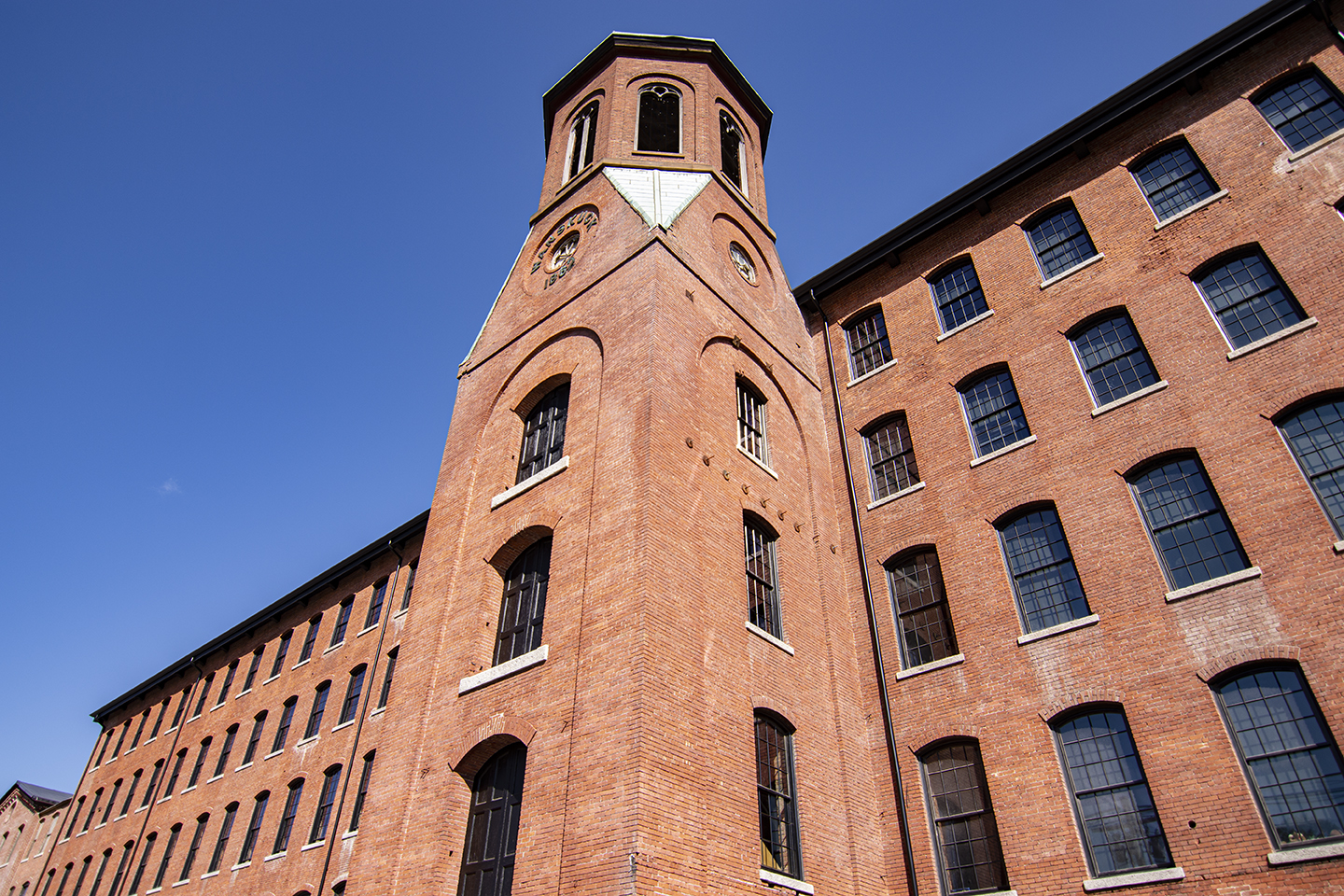 Wanskuck Mill tower and restored brickwork