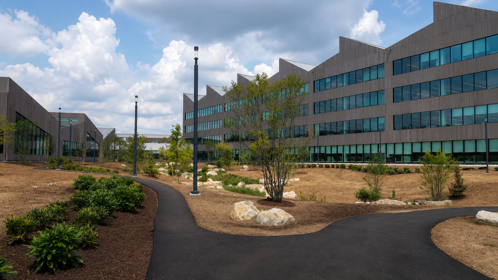 Citizens Bank headquarters and landscape in Johnston