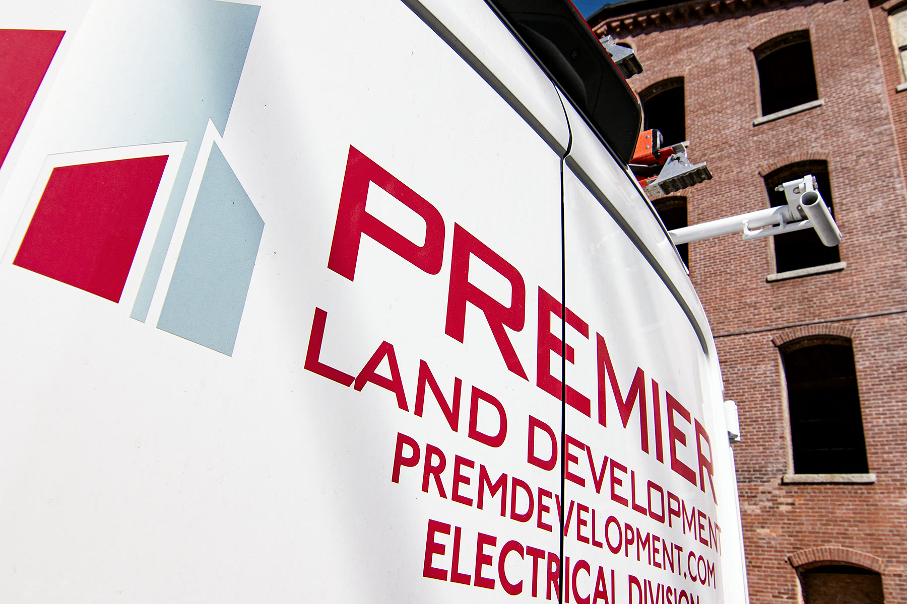 Premier Land Development van, Electrical Division, at one of the mills
