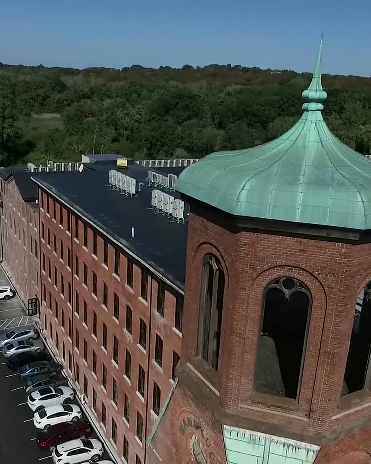 Wanskuck Mill brick façade and tower